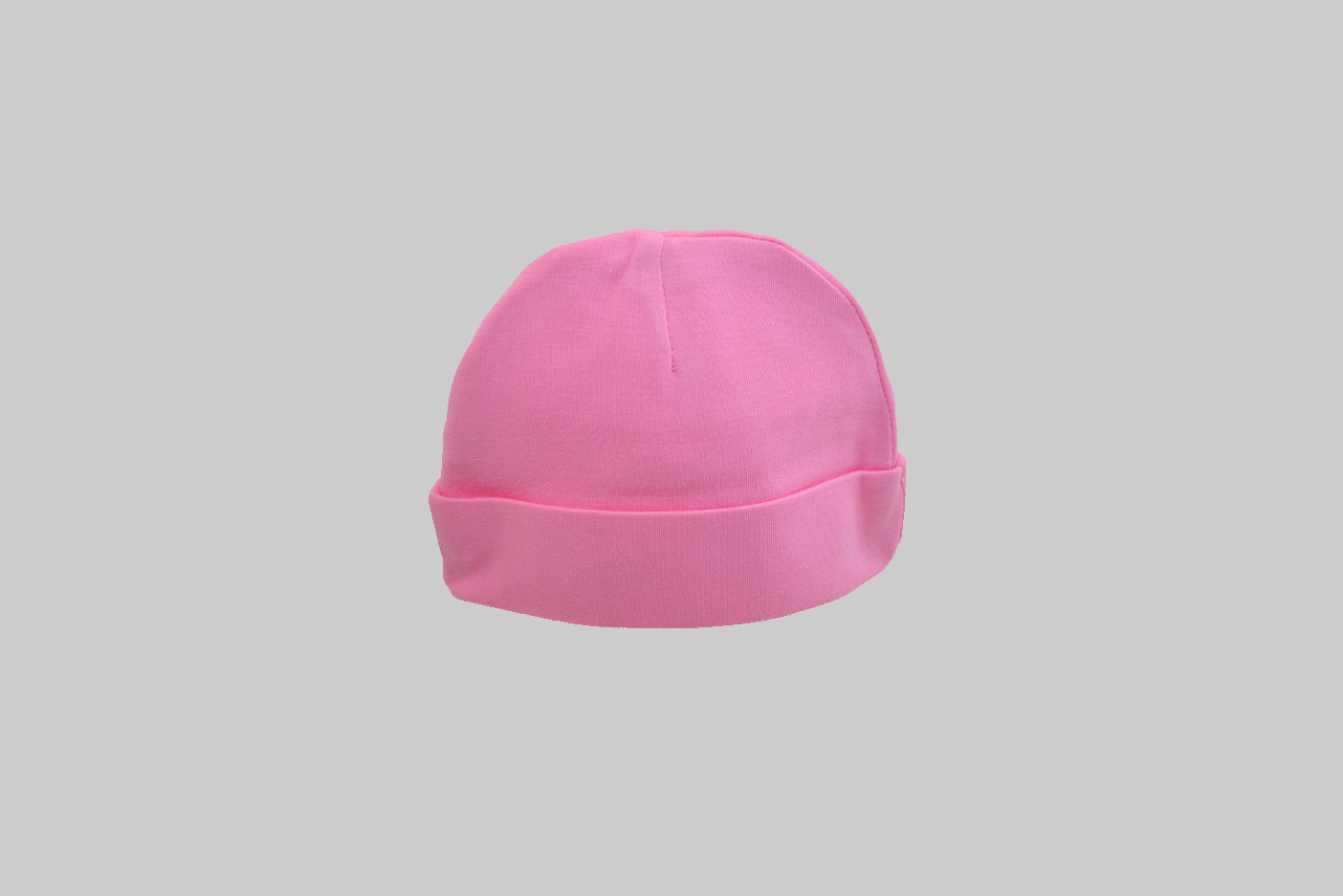 Blank Newborn Nursery Baby Cap Aurora Pink Color.