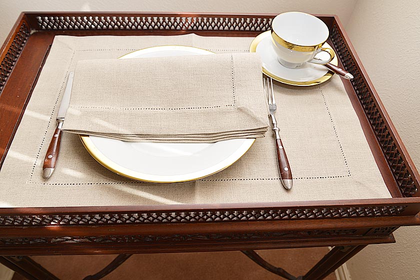Linen Hemstitch Placemat. Linen hemstitch Napkin.
Linen Flax Linen.