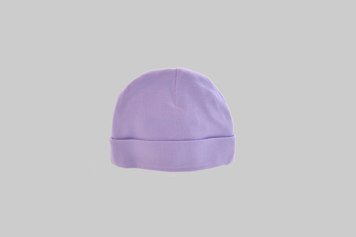Blank Newborn Nursery Baby Cap Sweet Lavender Color.