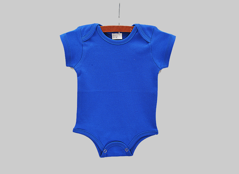 blank, short sleeve baby jumpsuit, Virginia Blue Color