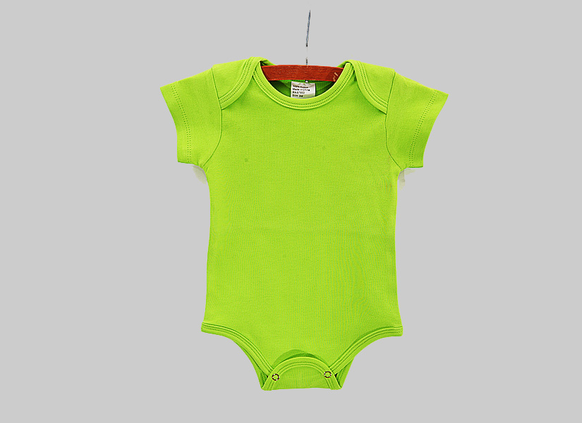 blank, short sleeve baby jumpsuit, Hot Green Color