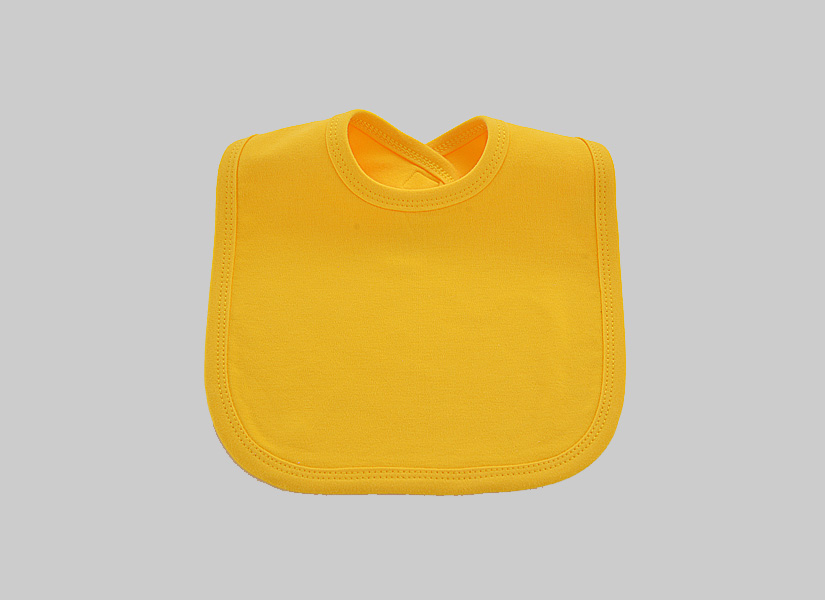 blank baby bib, Louisiana Gold color.