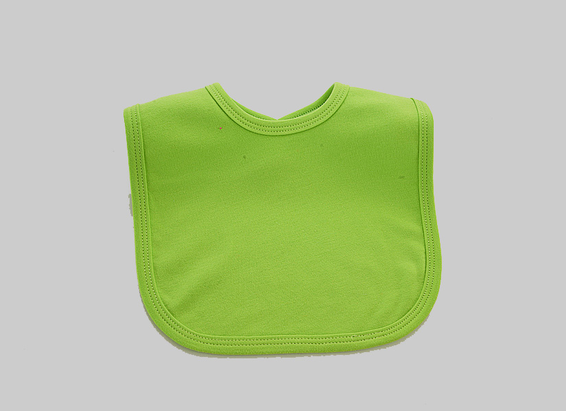 blank baby bib, hot green color