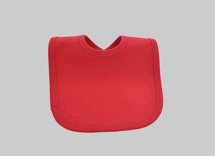 blank baby bib, Red color.
