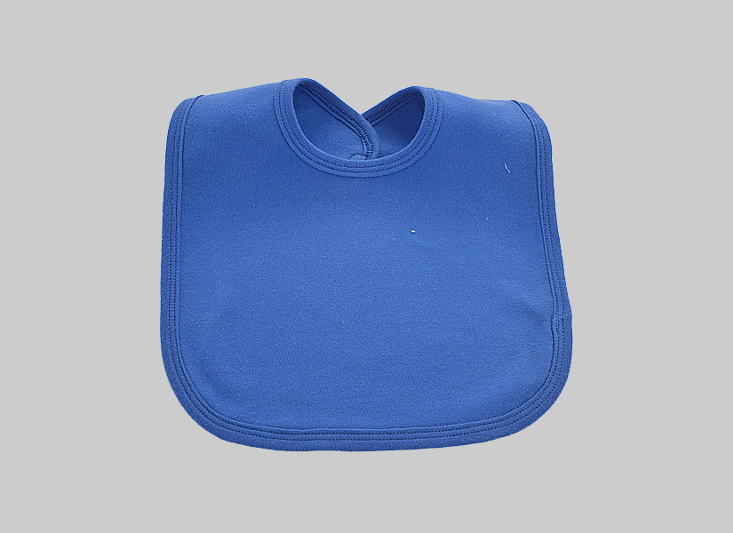 blank baby bib, Virgiria Blue color.