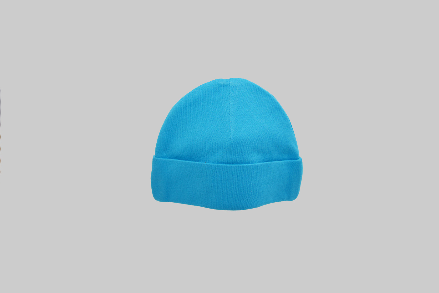 Blank Newborn Nursery Baby Cap Aqua Marine Color.