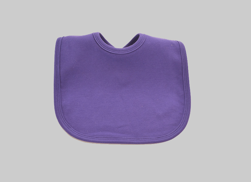 blank baby bib, Imperal Purple Color.