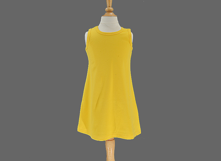 Blank, casual, A-Line Dress, LSU Gold Color