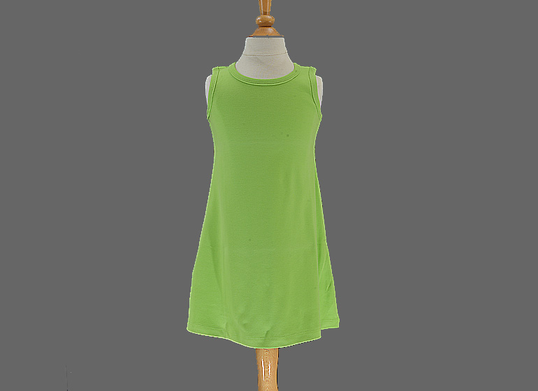 Blank, casual, A-Line Dress, Hot Green Color.