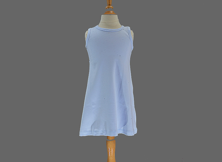 Blank, casual, A-Line Dress, Light Blue Color.