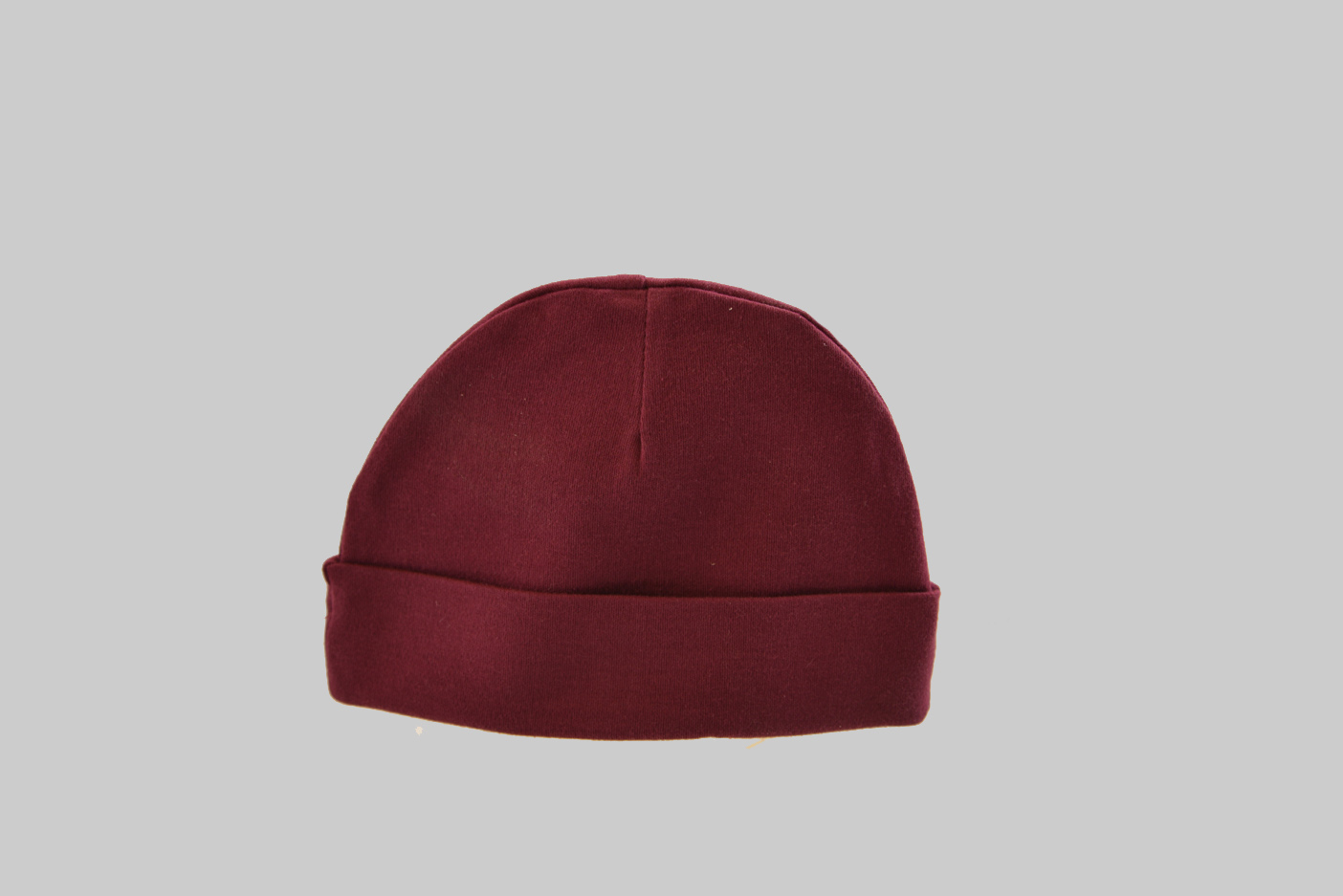 Blank Newborn Nursery Baby Cap Burgundy Color.