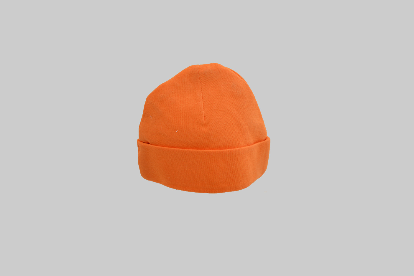 Blank Newborn Nursery Baby Cap Hot Orange Color.