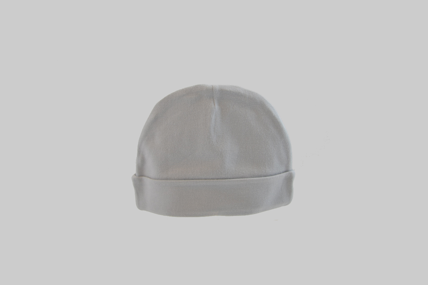 Blank Newborn Nursery Baby Cap Silver Gray Color.